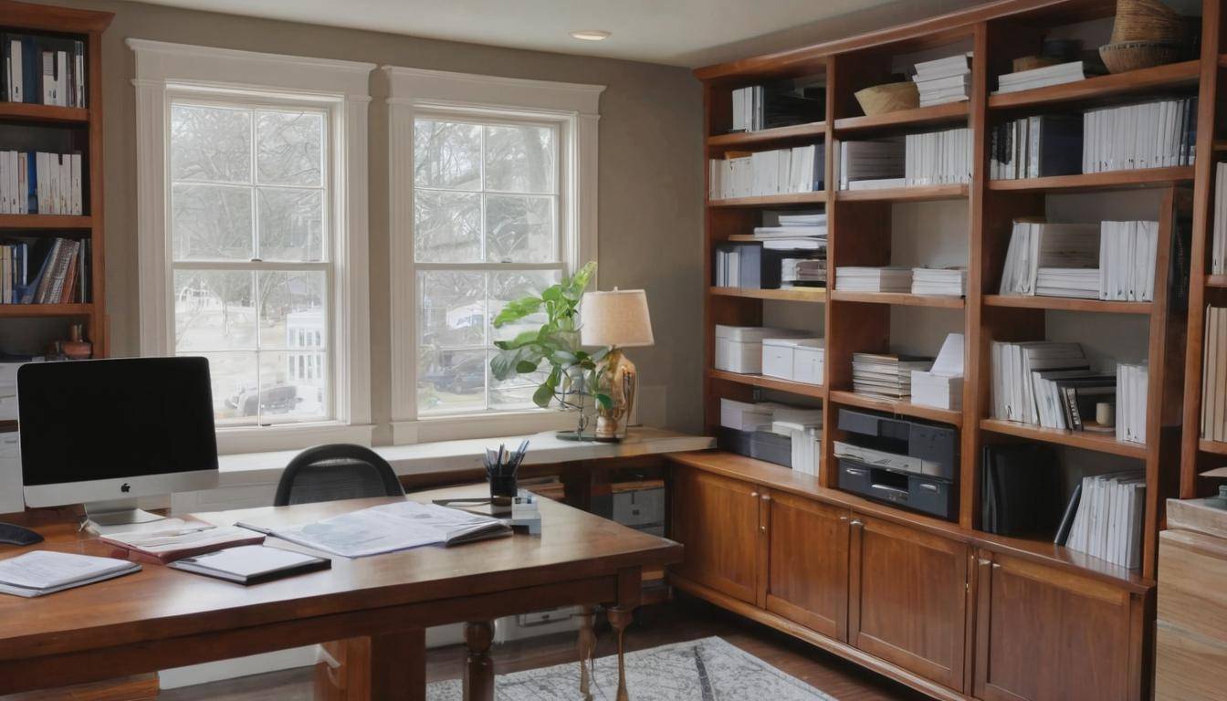 Contractor's organized home office