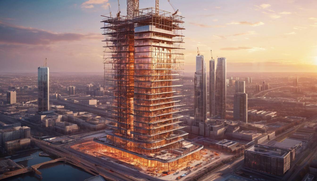 Innovative Construction Methods Exploring Advanced Techniques for Modern Projects 2 Futuristic skyscraper construction