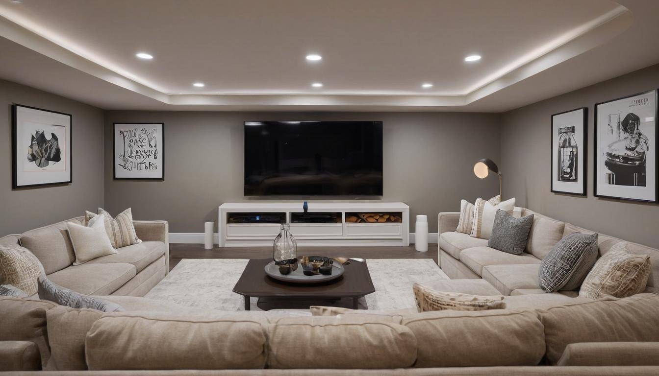Basement Finishing Tips Expert Advice for a Successful Renovation 2 Stylish basement entertainment space